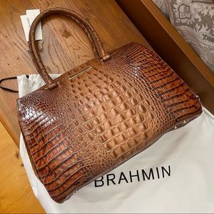Brahmin Alice Carryall Toasted Almond Melbourne Genuine Leather